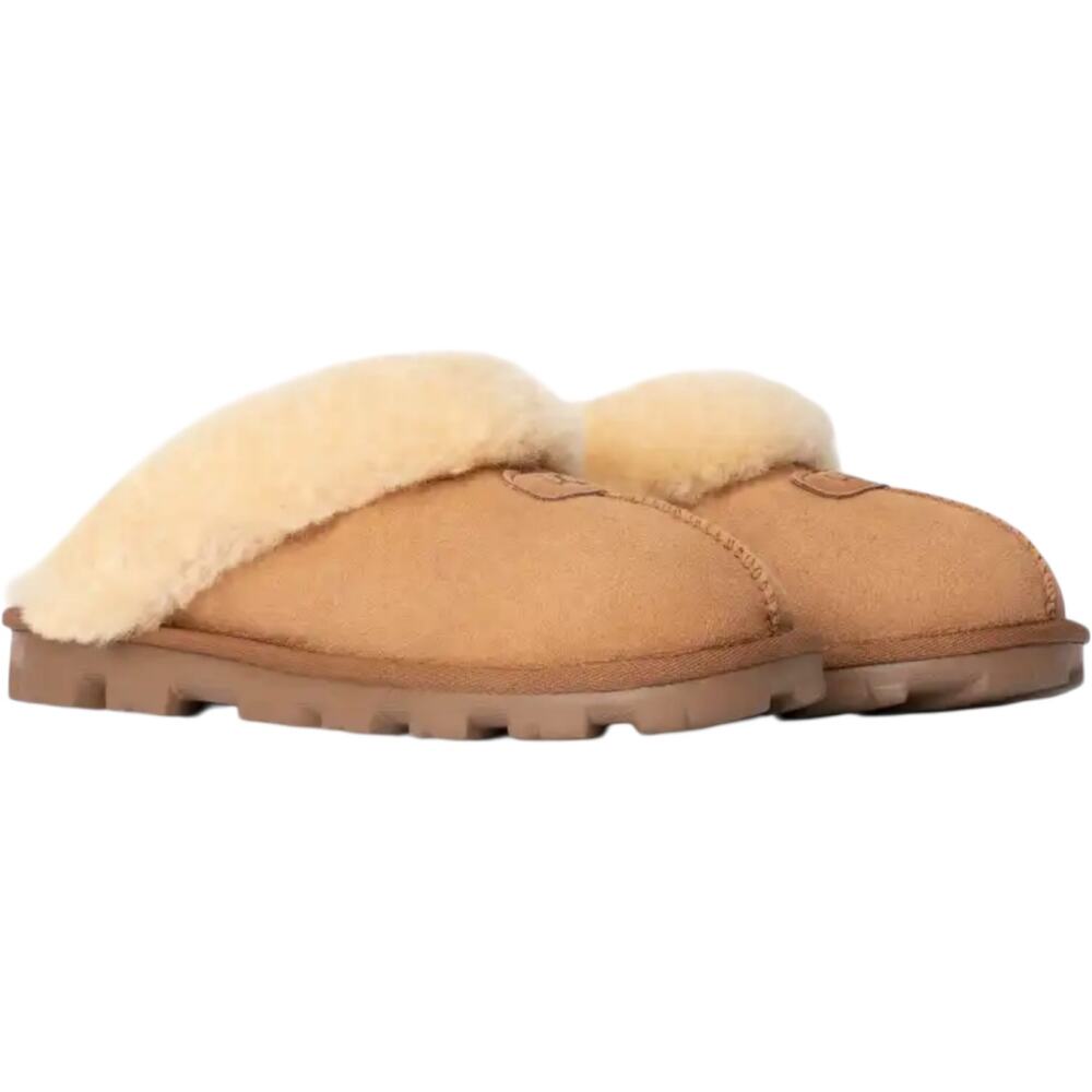 Ugg Coquette Slippers Slip On Sheepskin Shearling Lined Chestnut Tan 7